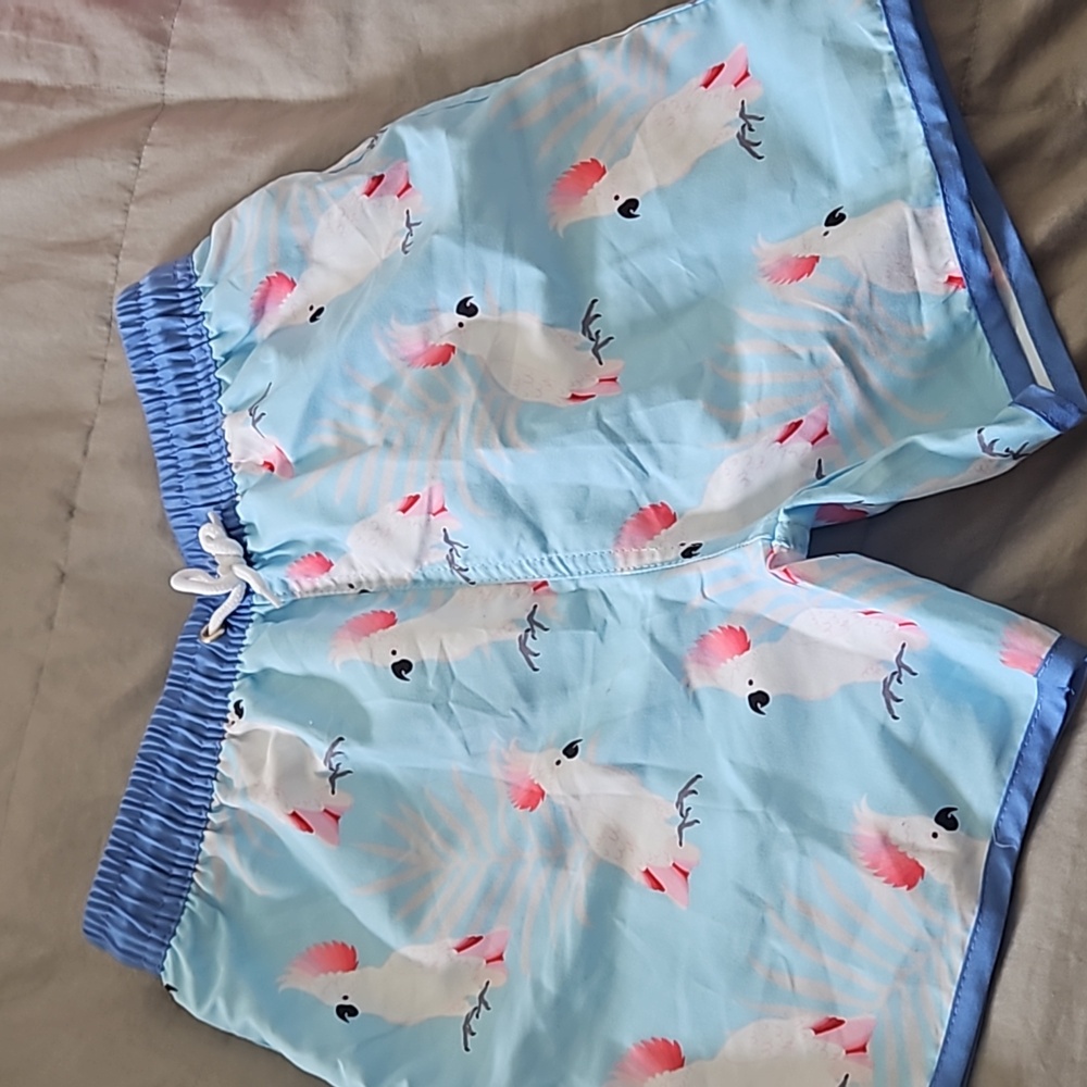 Brand new. Blueberry Bay swim shorts